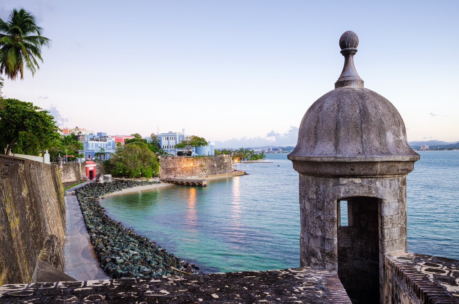 Turret along Old San Juan Wall in Puerto Rico