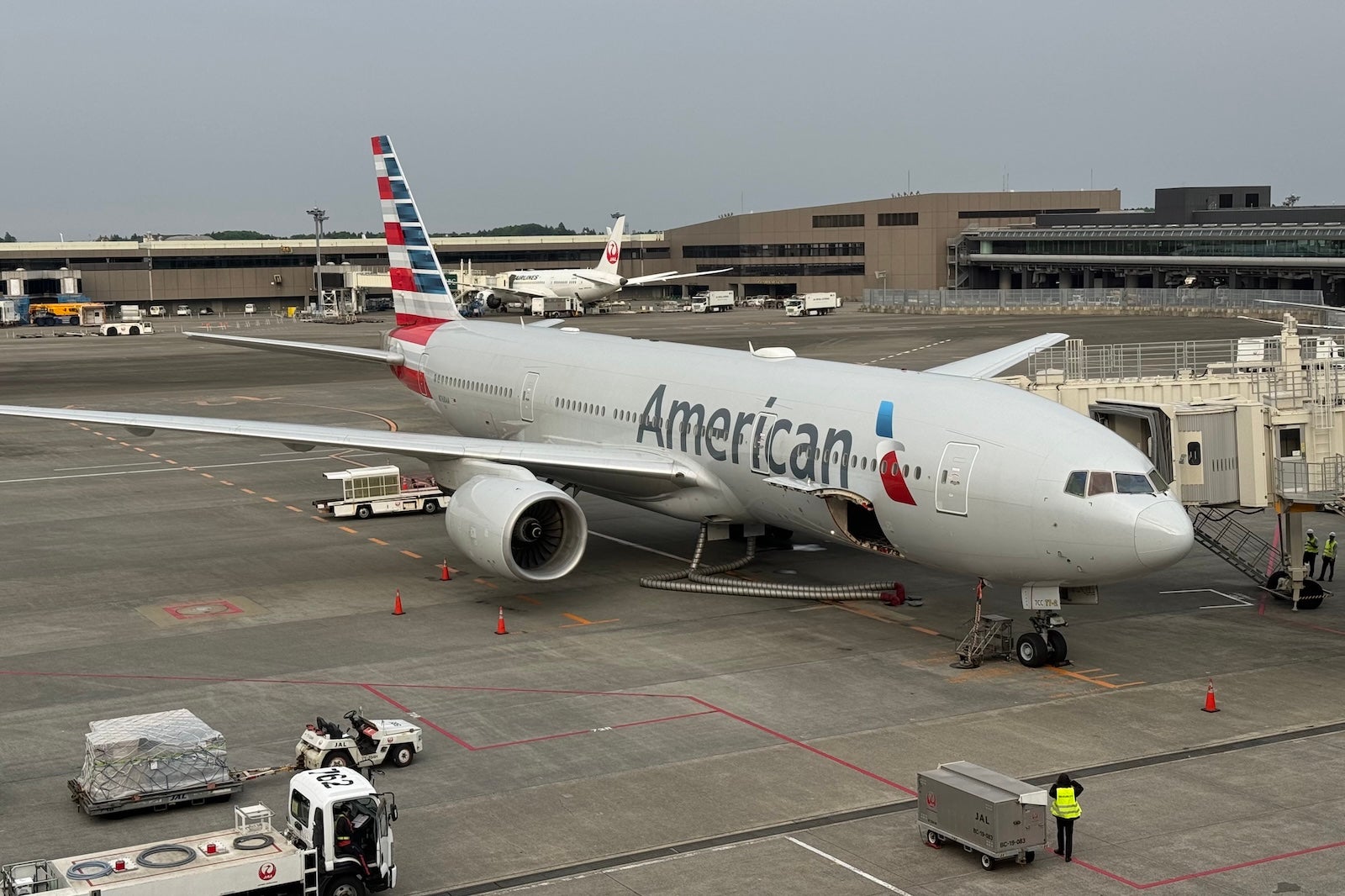 An American Airlines Boeing 777-200ER at Tokyo's Narita International Airport (NRT). SEAN CUDAHY/THE POINTS GUY