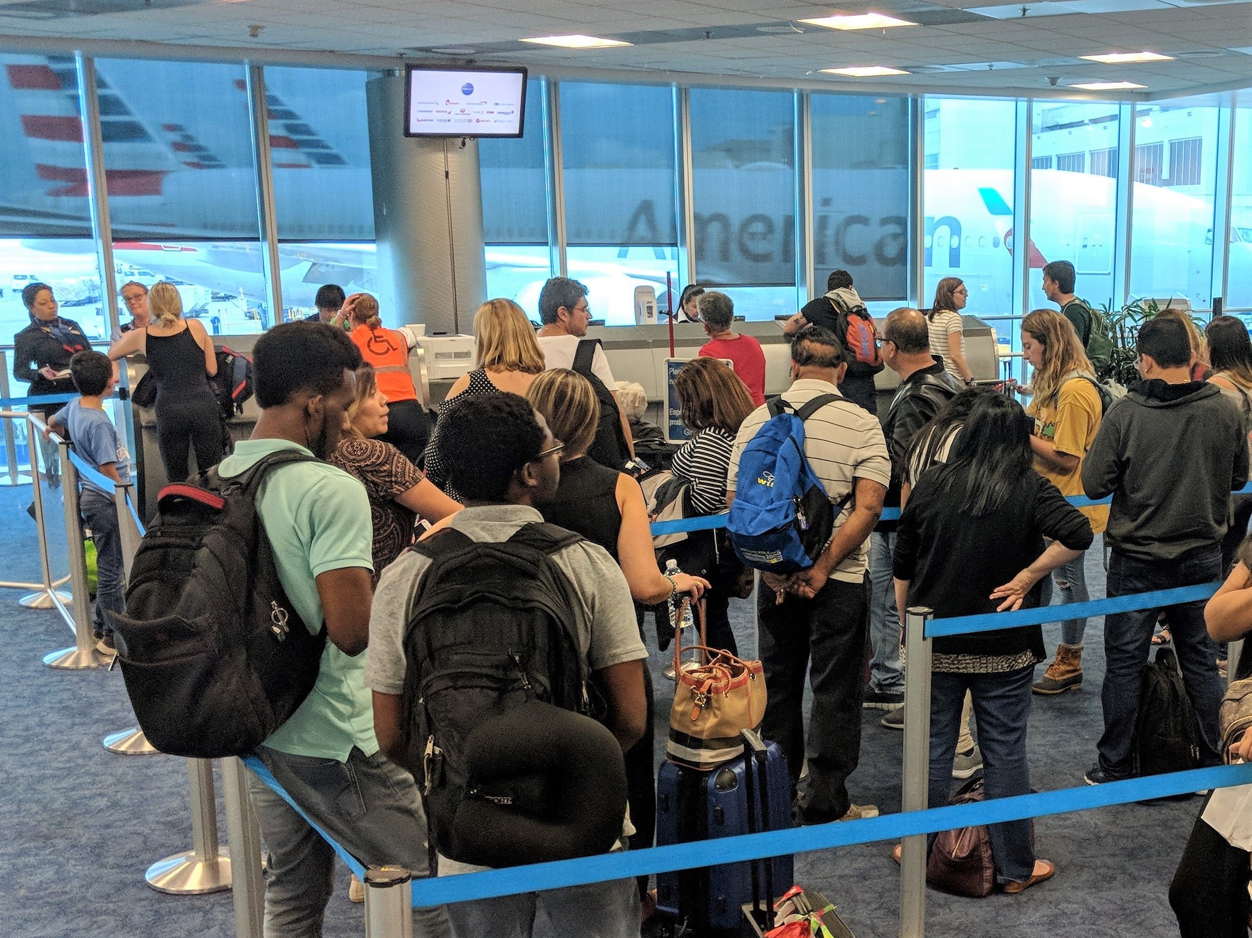 American Airlines rebooking desk