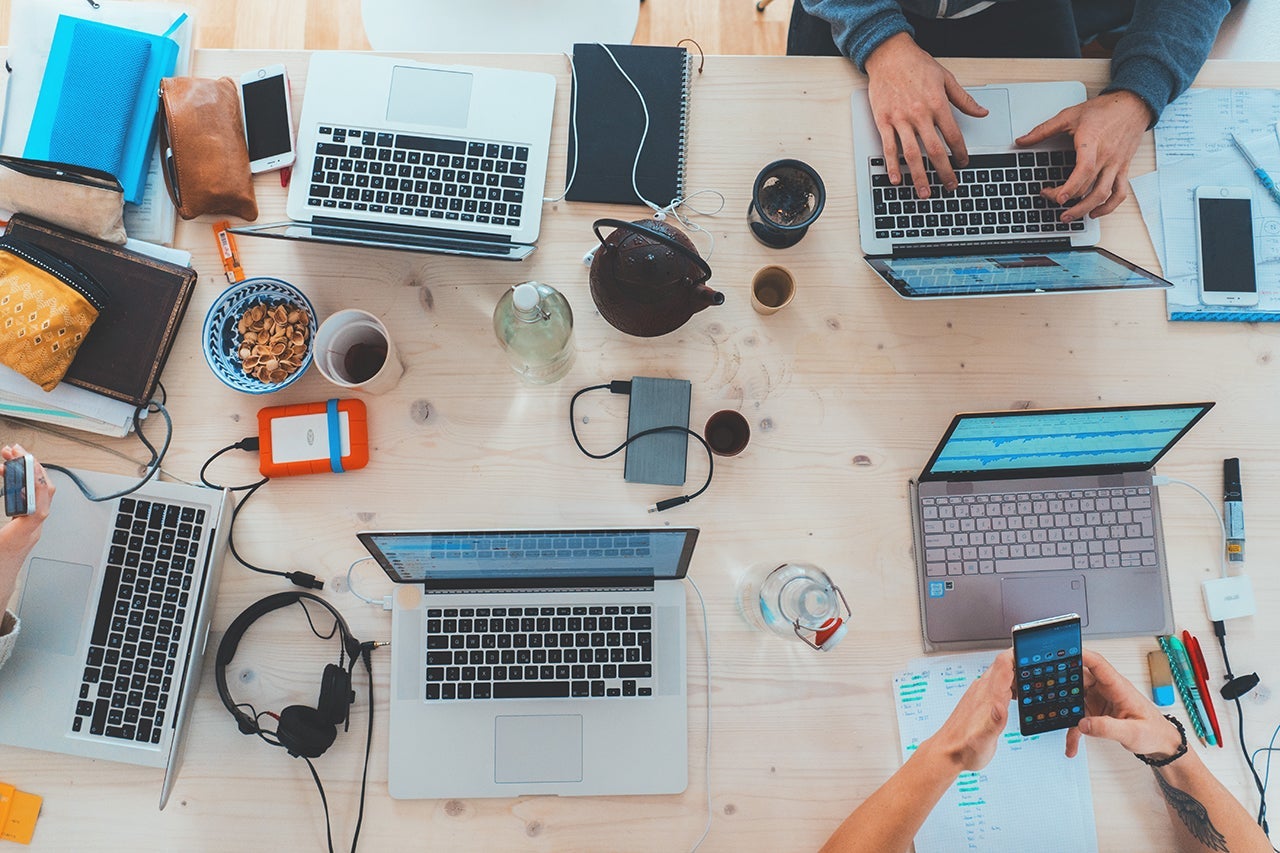 electronics shared workspace office