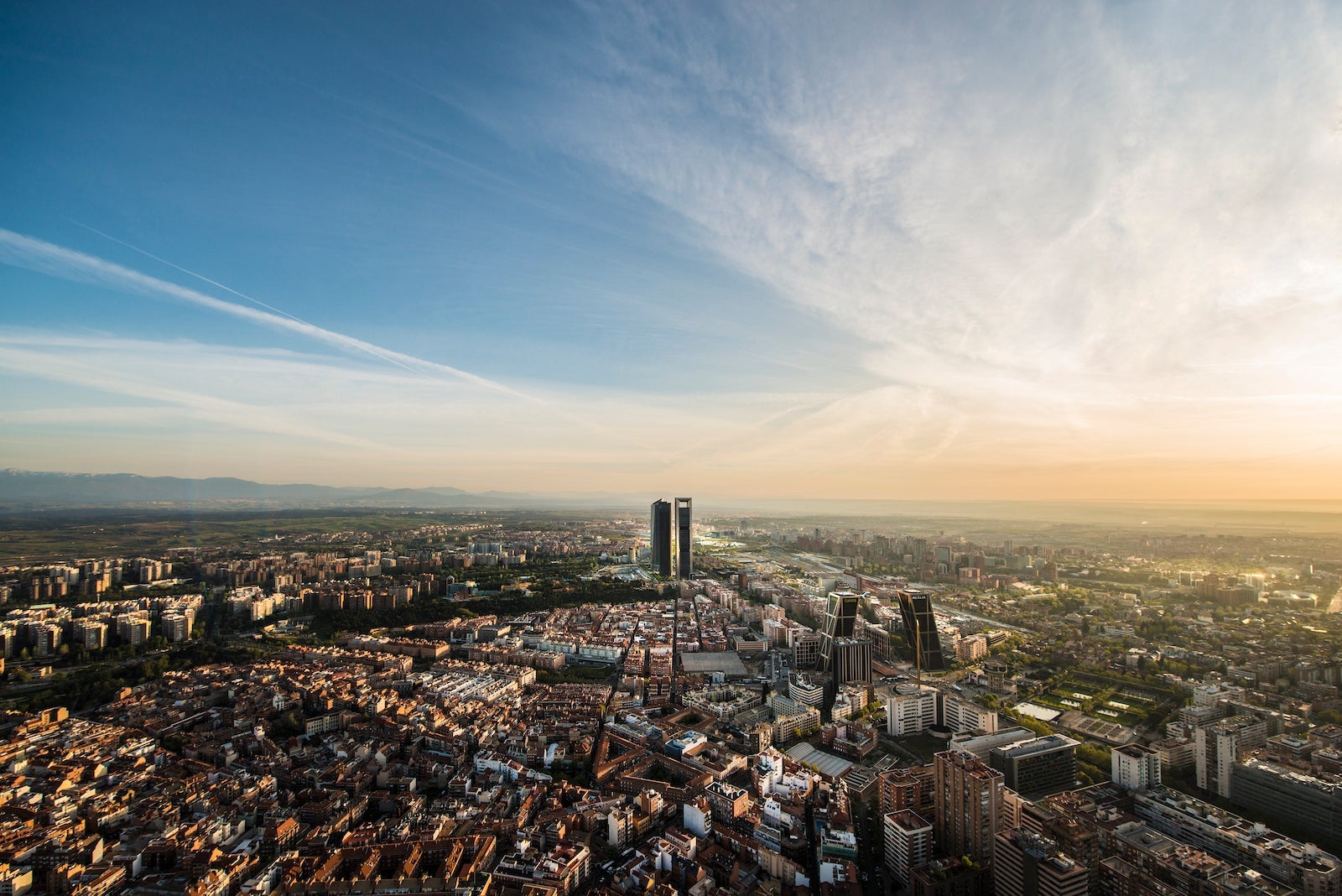 Aerial view of Madrid, Spain