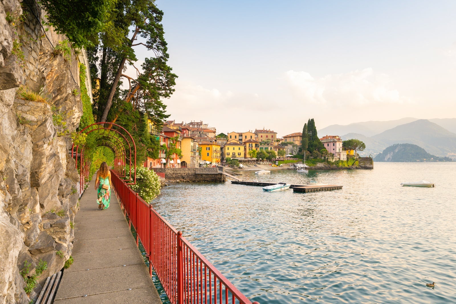 Woman in Varenna, Lake Como, Italy.
