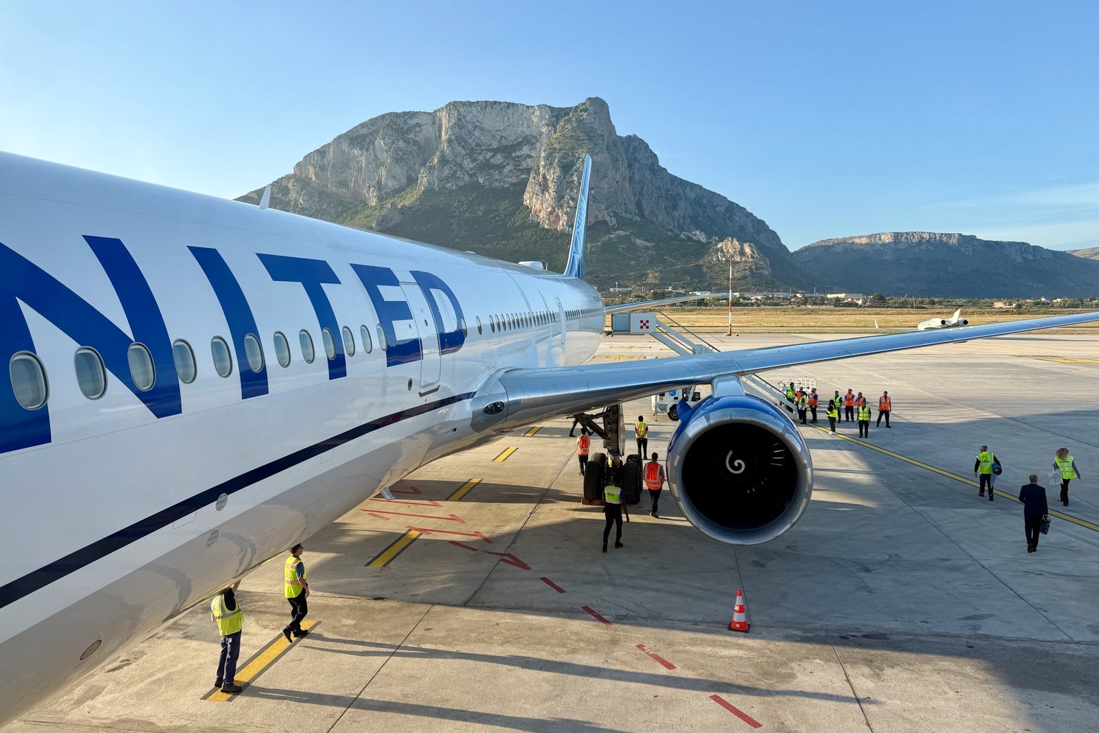 United Palermo Inaugural Boeing 767 Newark EWR