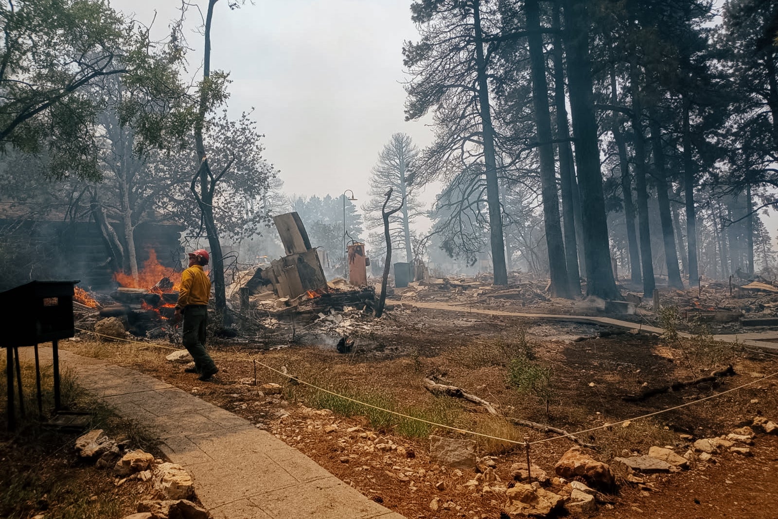 Dragon Bravo Fire Burns Historic Lodge On Grand Canyon's North Rim